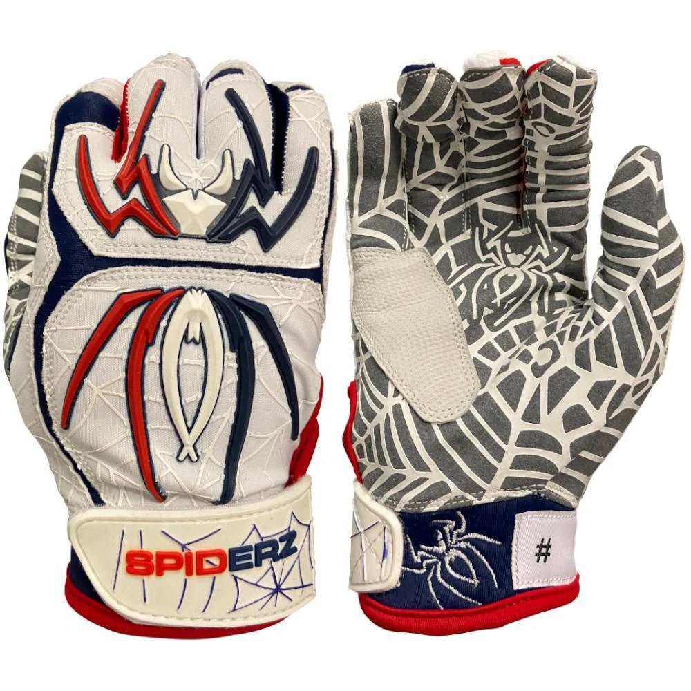 2022 Spiderz HYBRID Limited Edition Batting Gloves: USA Patriot