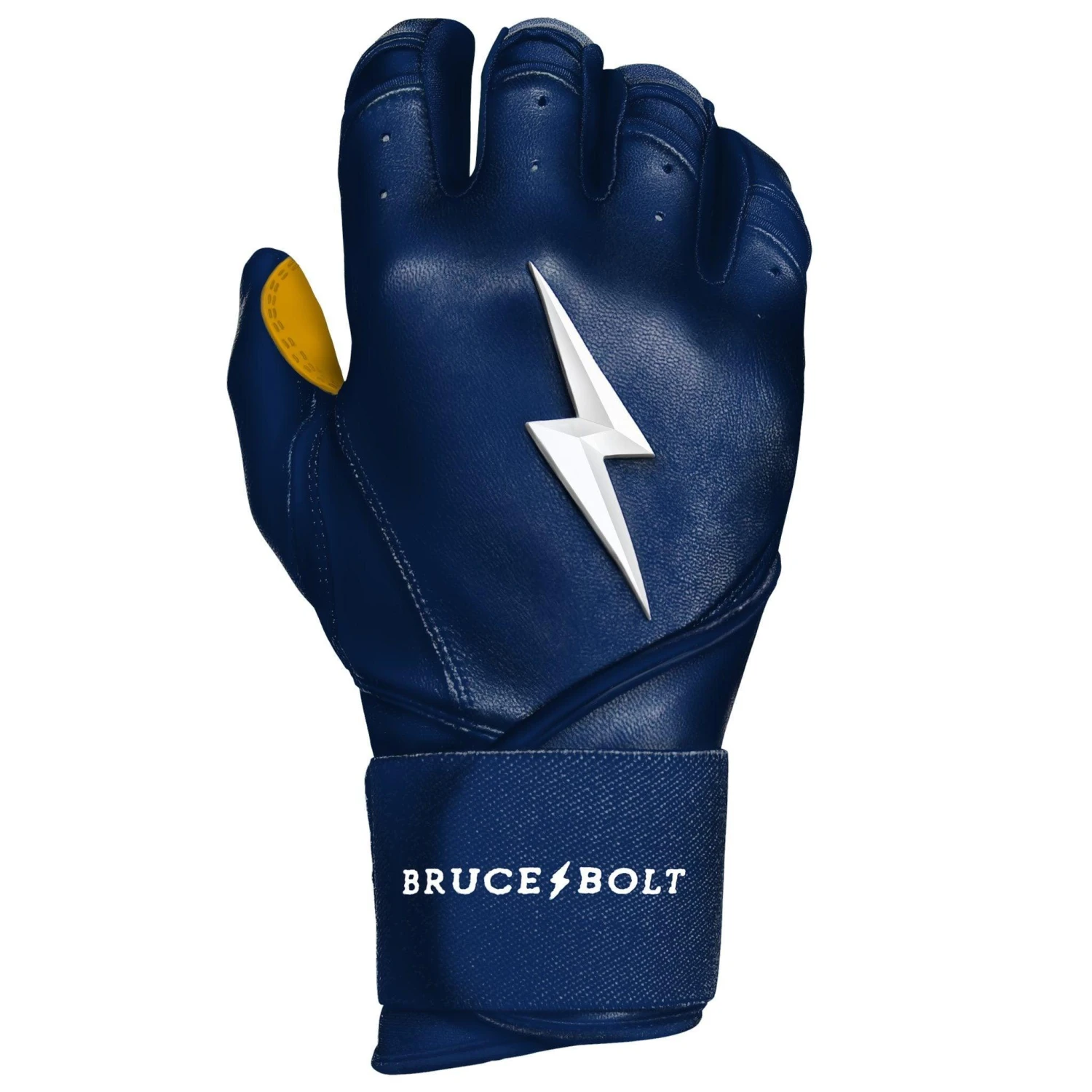Bruce Bolt PREMIUM PRO Long Cuff Batting Gloves: Navy - Image 5