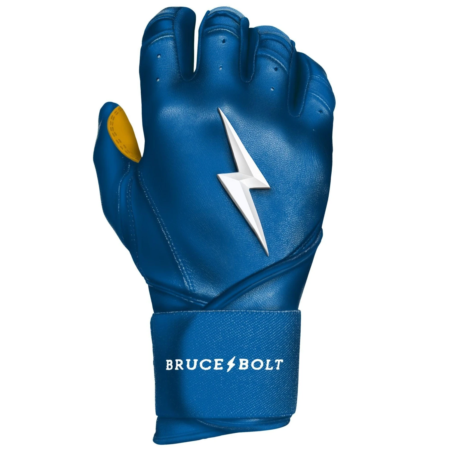 Bruce Bolt PREMIUM PRO Long Cuff Batting Gloves: Royal - Image 5
