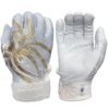 2022 Spiderz PRIZM Batting Gloves: White/Gold