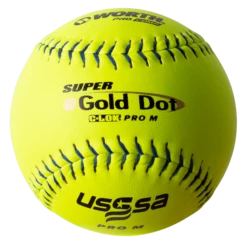 Worth 12" Super Gold Dot PRO M USSSA Slowpitch Softballs (Dozen): UM12CY
