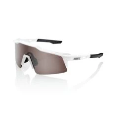 100% SPEEDCRAFT SL Matte White - HiPER Silver Multilayer Mirror Lens