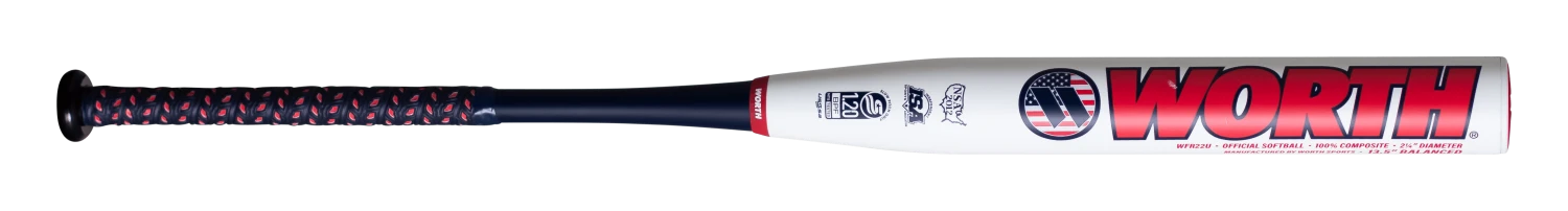 2022 Worth Freedom Balanced 13.5" USSSA Slowpitch Softball Bat: WFR22U - Image 3