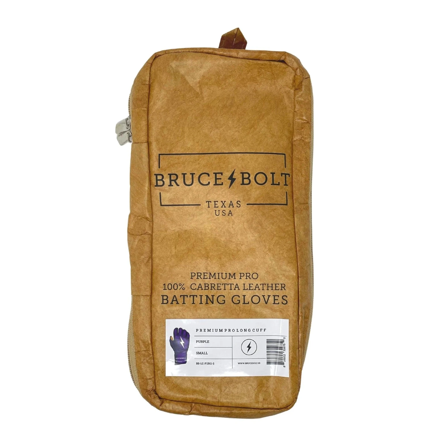 Bruce Bolt PREMIUM PRO Long Cuff Batting Gloves: Purple - Image 7