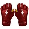 Bruce Bolt PREMIUM PRO Short Cuff Batting Gloves: Maroon